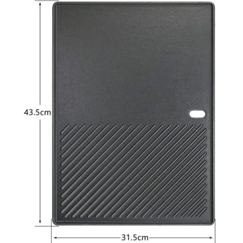 43 cm x 32 cm Griddle for Landmann Triton 3 and 4 Burners, Enders Boston 4, Enders Monroe PRO 4, Gas Grill Cast Iron Plancha, 1 Pack - Image 2
