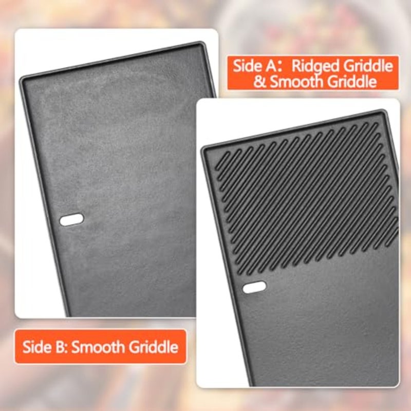 43 cm x 32 cm Griddle for Landmann Triton 3 and 4 Burners, Enders Boston 4, Enders Monroe PRO 4, Gas Grill Cast Iron Plancha, 1 Pack - Image 4