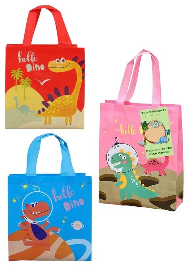 Le Delite Dinosaur Theme 10 pieces Party Favor Gift Bags for Birthday Return Gifts for Kids | Dinosor Printed Gift Bags For Gifting | Weddings | Birthday | Holiday Presents (Dinosor Print) - Image 1