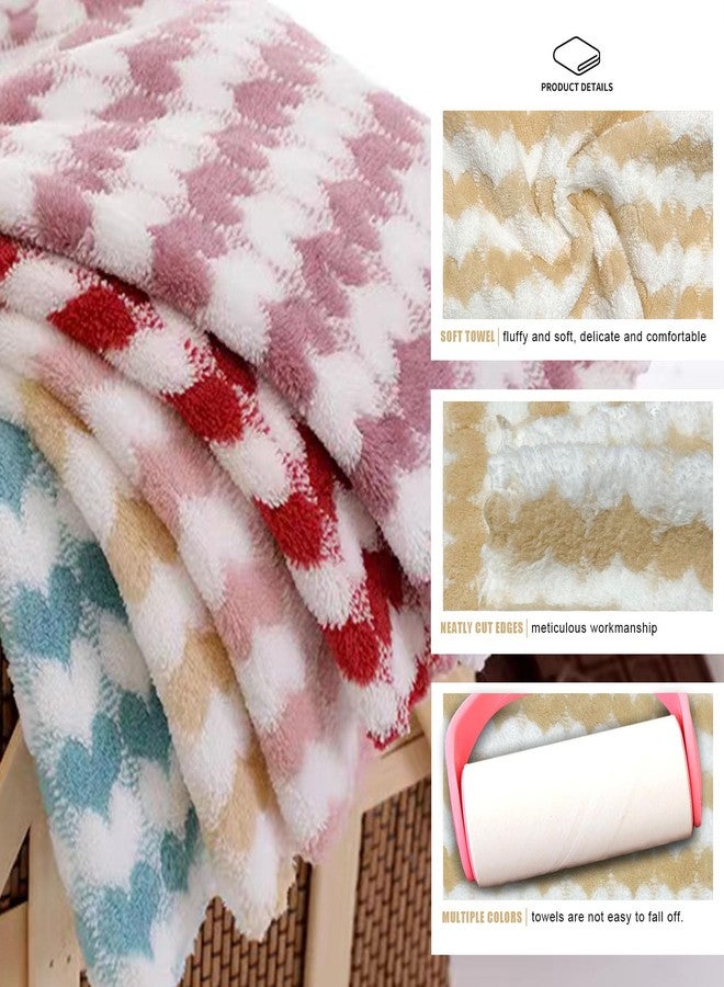 BEWDIO 10 Pack Heart Microfiber Face Cloths for Washing face, Highly Absorbent Cleaning Towels, Microfiber Rags for Washing Dishes, Car, Window Clean Cloth(55-12 - Image 3