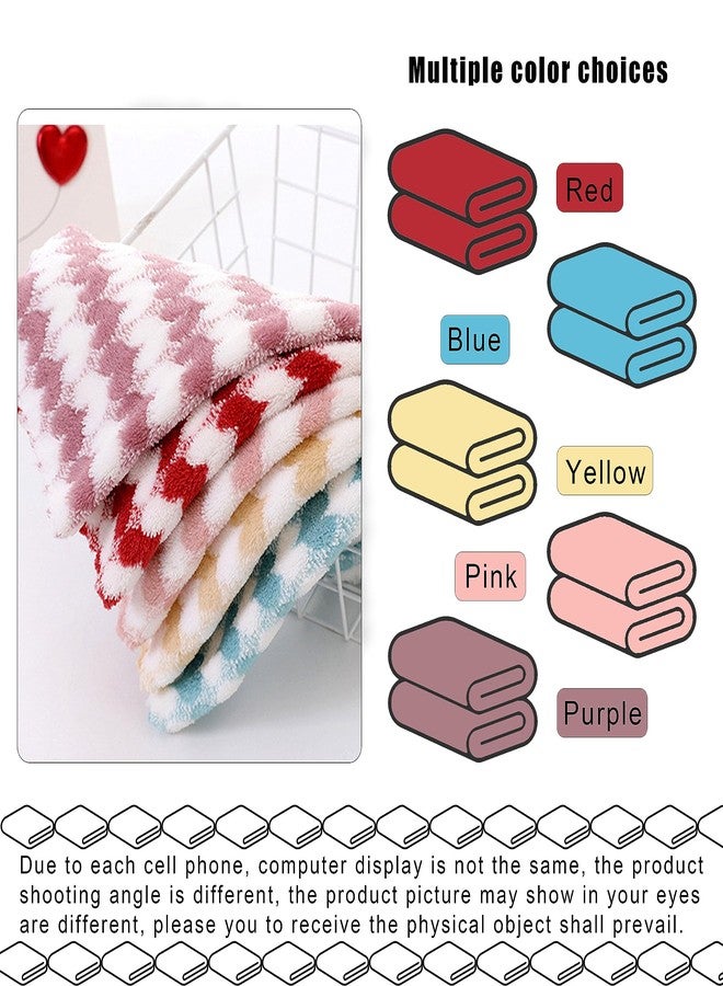BEWDIO 10 Pack Heart Microfiber Face Cloths for Washing face, Highly Absorbent Cleaning Towels, Microfiber Rags for Washing Dishes, Car, Window Clean Cloth(55-12 - Image 4
