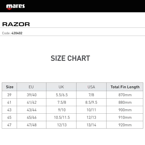 Mares زعانف سباحة كاملة للبالغين من ماريس للذكور والإناث - زعانف طويلة للغوص الحر وصيد السمك، 45 - Image 3