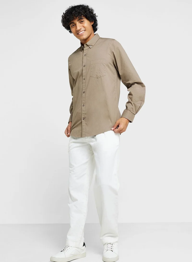 Seventy Five Pure Cotton Casual Double Pocket Shirt