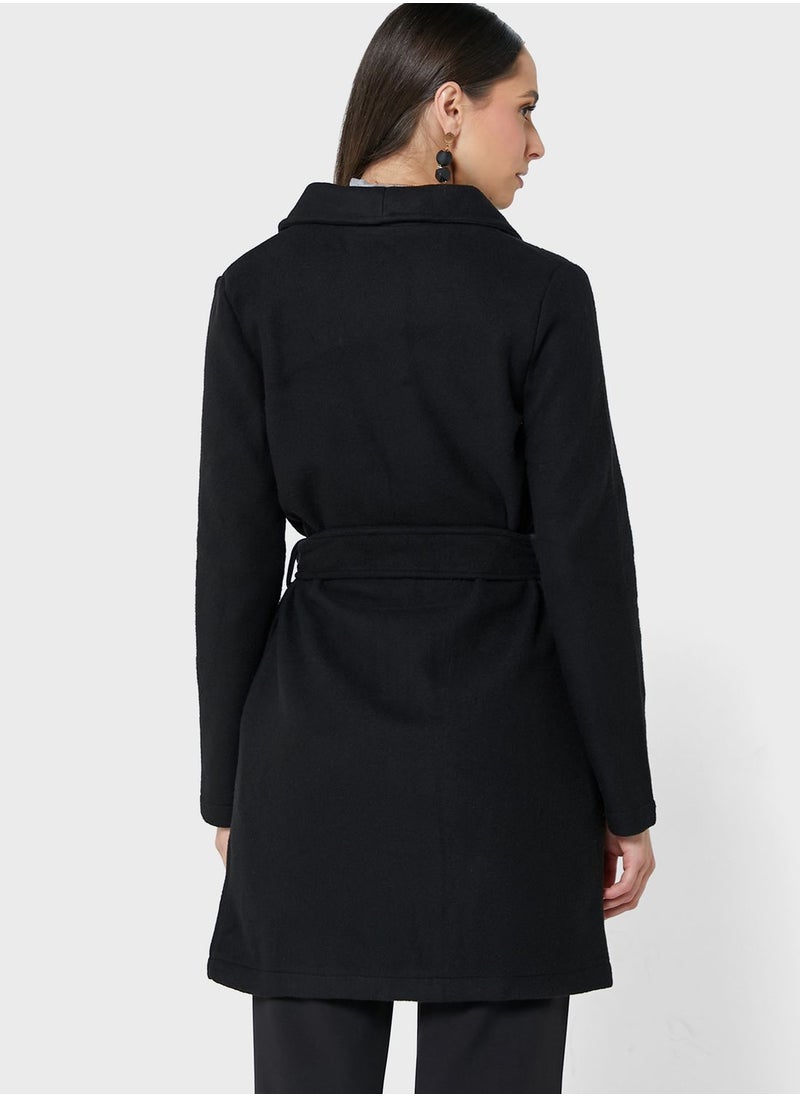 ELLA - Self Tie Coat - Image 1