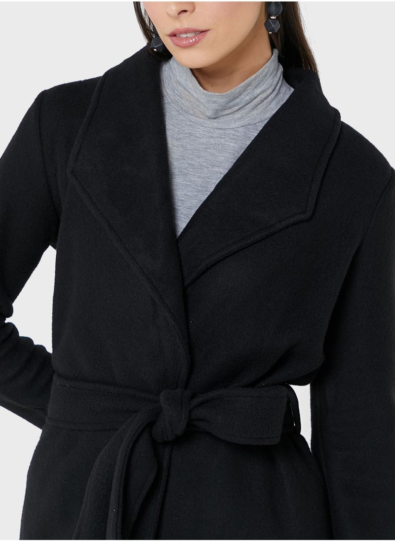 ELLA - Self Tie Coat - Image 1