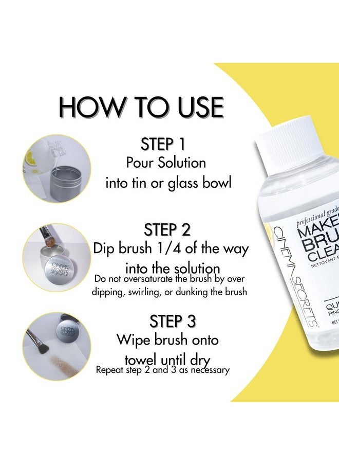 Cinema Secrets Professional Makeup Brush Cleaner, 2 Fl Oz, Lemon  - Image 3