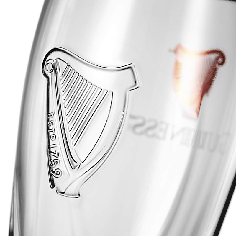 Guinness 20oz Beer Glasses Twin Pack | Certified Official Merchandise | Ideal gift for Beer Lovers - Image 2