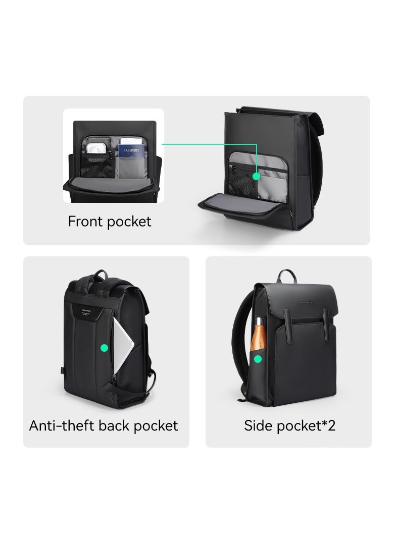 MARK RYDEN MARK RYDEN 6602 Urban Minimalist Classic Business Backpack - Lightweight, Waterproof, and Versatile with Laptop Compartment"  - Image 4