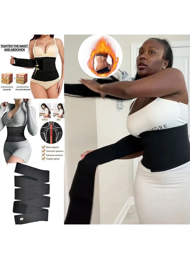Ant Waist Trimmer for Women, Elasticity Invisible Wrap Waist Trainer Tape, Shaper Belt Adjustable Waist Trimmer Belt M - Image 2