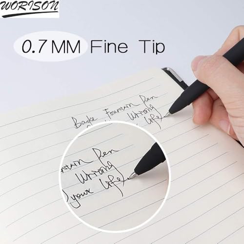 worison Baoke 0.7mm 6pcs Blue and Black Gel pen Ink Roller Ball Pen - Image 2