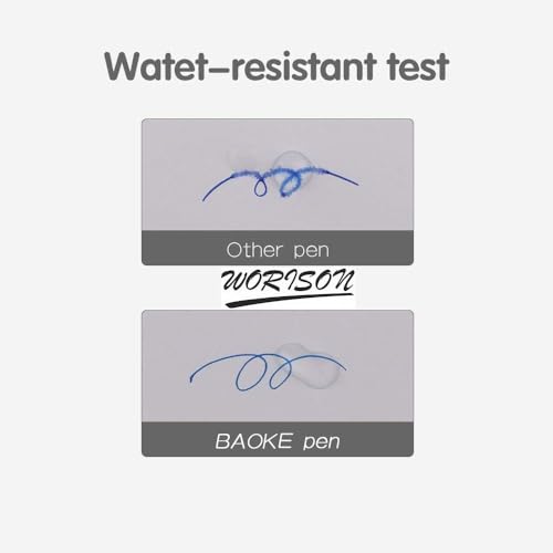 worison Baoke 0.7mm 6pcs Blue and Black Gel pen Ink Roller Ball Pen - Image 5