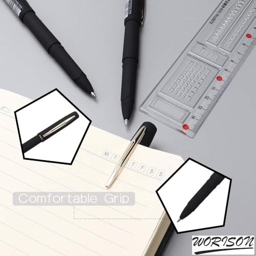 worison Baoke 0.7mm 6pcs Blue and Black Gel pen Ink Roller Ball Pen - Image 3