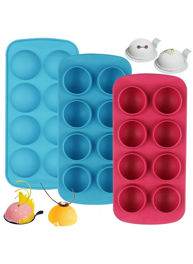 findTop Set of 3, Silicone Chocolate Candy Molds, findTop Round Sphere Baking Molds for Cordial Truffle, Jello Pudding Ball Ice Cube Peanut Butter - Image 1