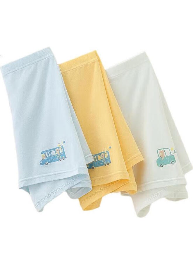 Red Bean Hongdou Children'S Underwear, Boys And Girls, Big Kids, Modal Boxer Briefs, Class A Antibacterial Pants, 3 Pieces, 4027 Combination 1, 120 - Image 1