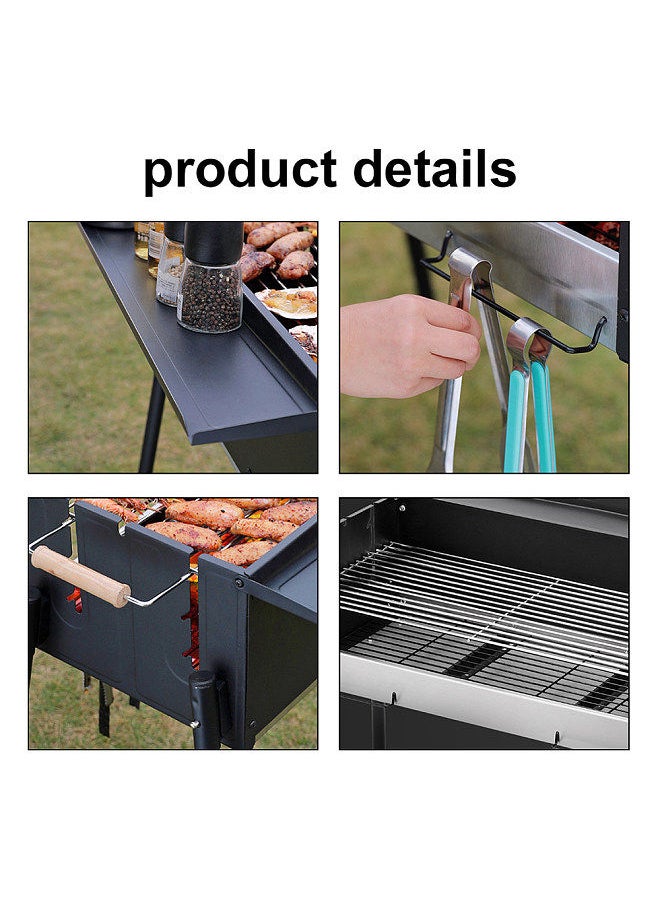 Generic - Outdoor Camping Picnic Stainless Steel Charcoal Grill Home Garden Barbecue Rack Portable Detachable Barbecue Grill - Image 1