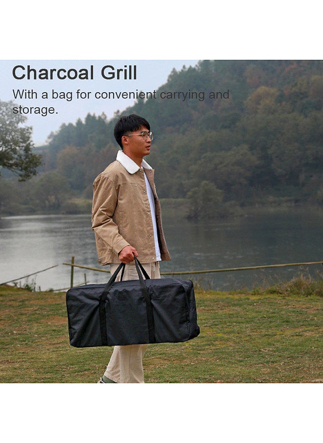 Generic - Outdoor Camping Picnic Stainless Steel Charcoal Grill Home Garden Barbecue Rack Portable Detachable Barbecue Grill - Image 1