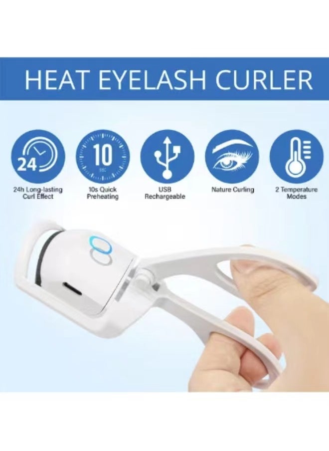 Electric Eyelash Curler with 2 Temperature Modes White