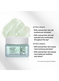 FACETORY FACETORY Urban Calm Barrier Cream Moisturizer with Hyaluronic Acid - Face Lotion with Fermented Honeybush - Hydrating Rich Water Gel for Dry, Oily & Sensitive Skin  - Image 2