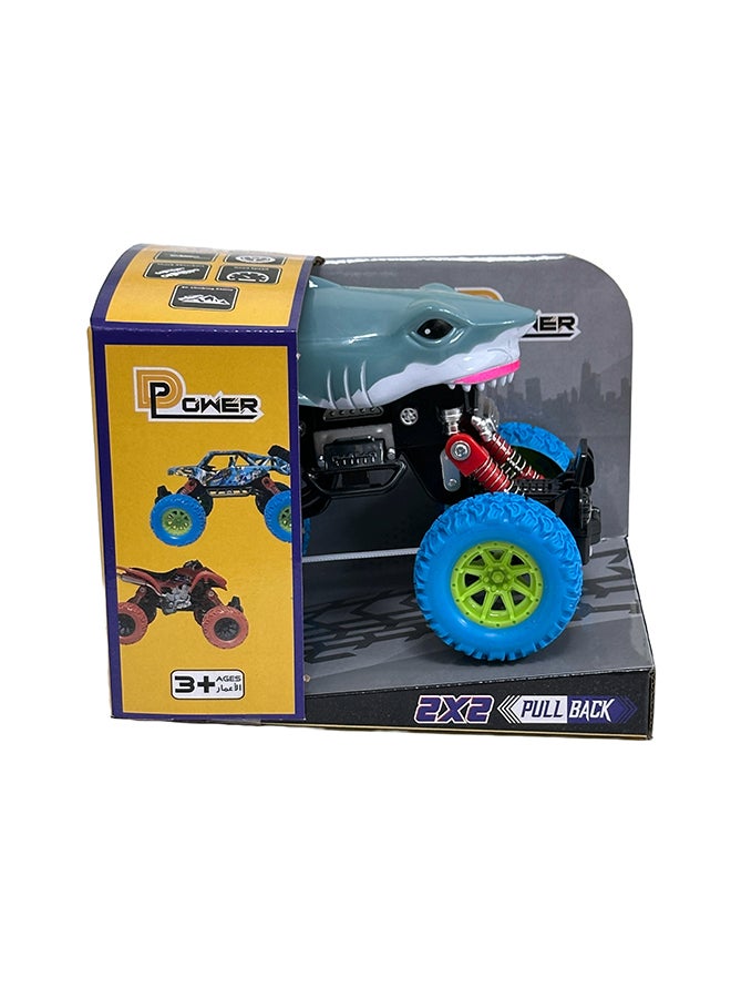 D-Power دي باور - شاحنة قرش مجنون قابلة للسحب | لا حاجة لبطاريات، ممتعة لجميع الأعمار | 3+ - Image 1