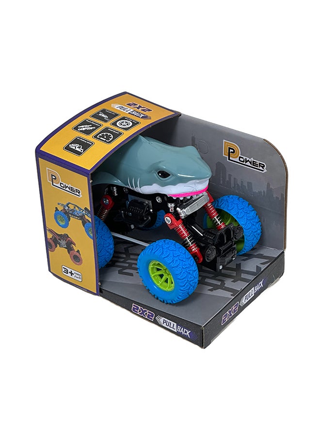 D-Power دي باور - شاحنة قرش مجنون قابلة للسحب | لا حاجة لبطاريات، ممتعة لجميع الأعمار | 3+ - Image 2