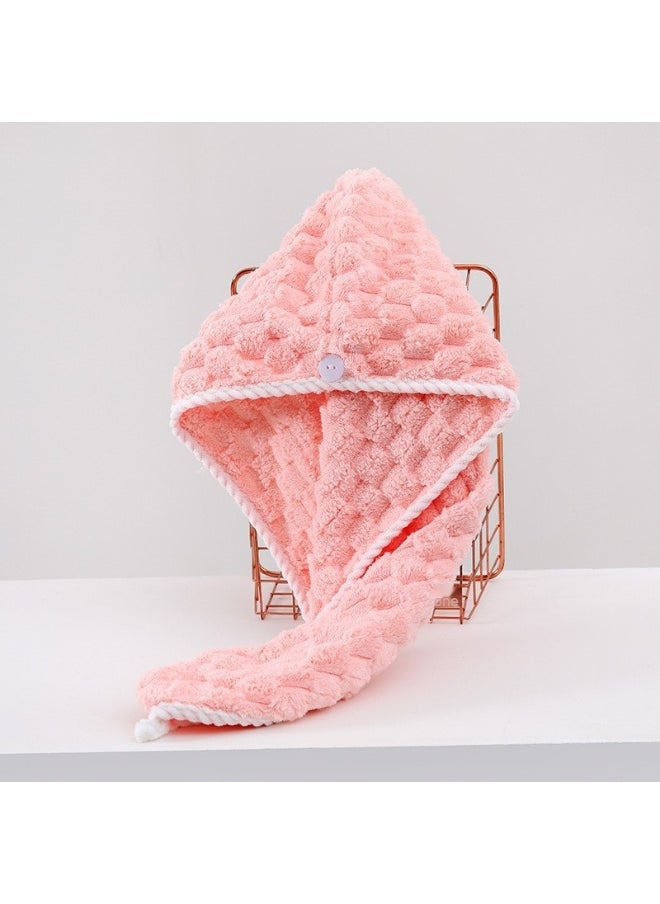 NIBEMINENT Thick Candy Velvet Quick-Dry Bath Hat - Women's Drying Turban  - Image 1
