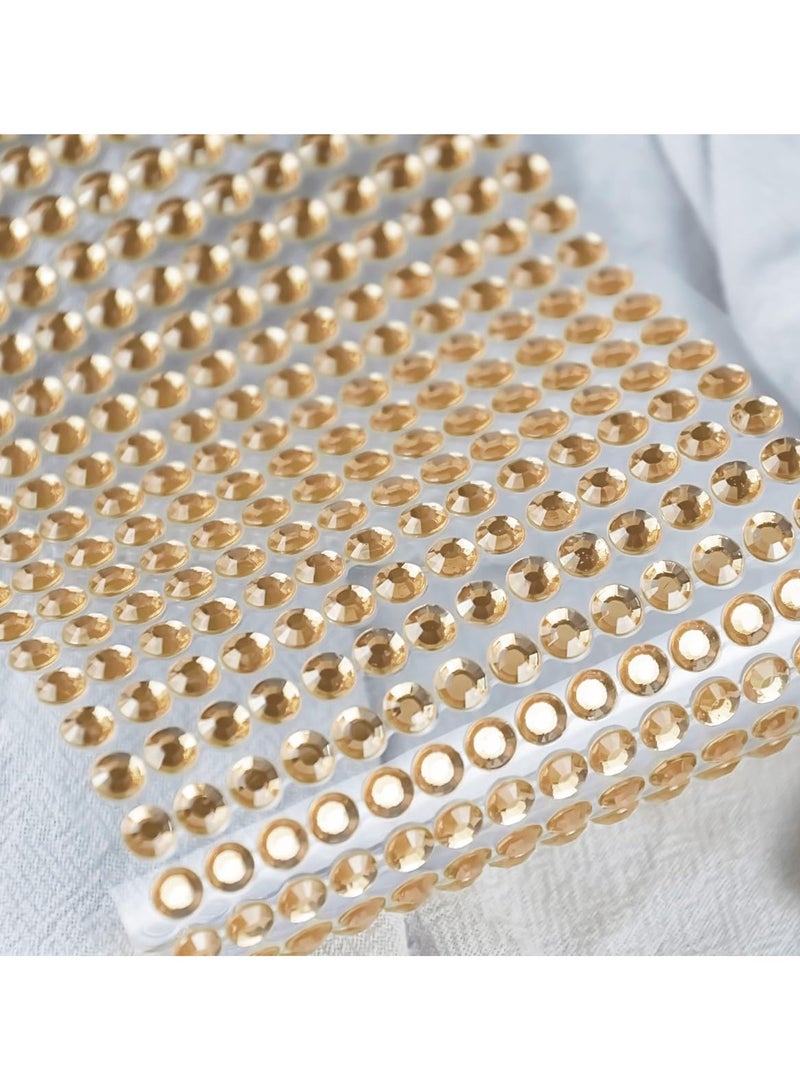 3090 Pcs 4 Sheets Rhinestone Stickers 3/4/5/6 mm Self Adhesive Craft Rhinestones Gems for Face Eyes Makeup Hair Body - Image 3