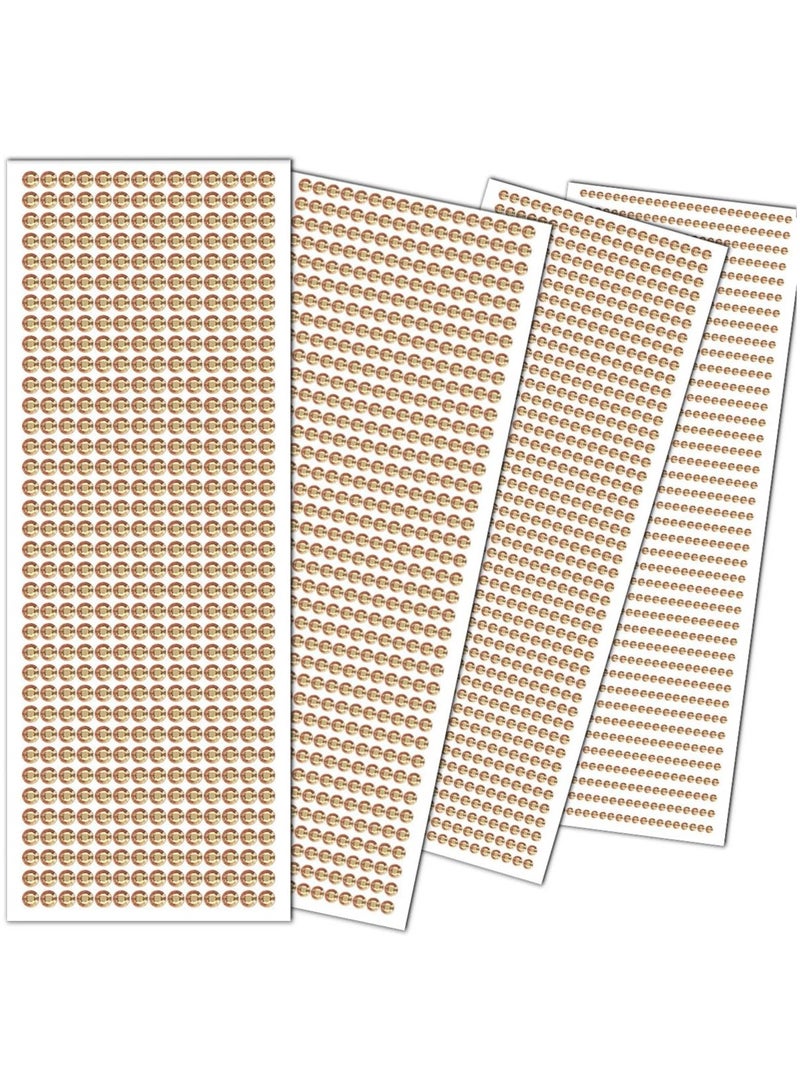 3090 Pcs 4 Sheets Rhinestone Stickers 3/4/5/6 mm Self Adhesive Craft Rhinestones Gems for Face Eyes Makeup Hair Body - Image 1