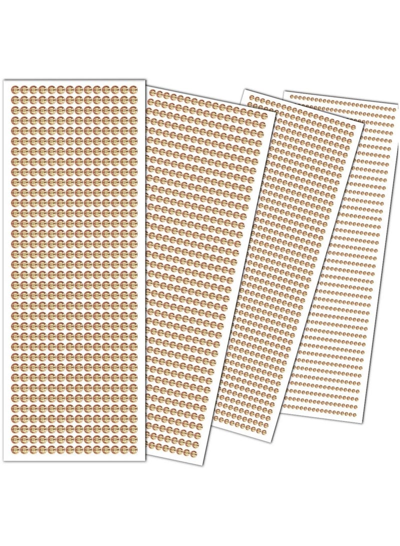 3090 Pcs 4 Sheets Rhinestone Stickers 3/4/5/6 mm Self Adhesive Craft Rhinestones Gems for Face Eyes Makeup Hair Body - Image 1