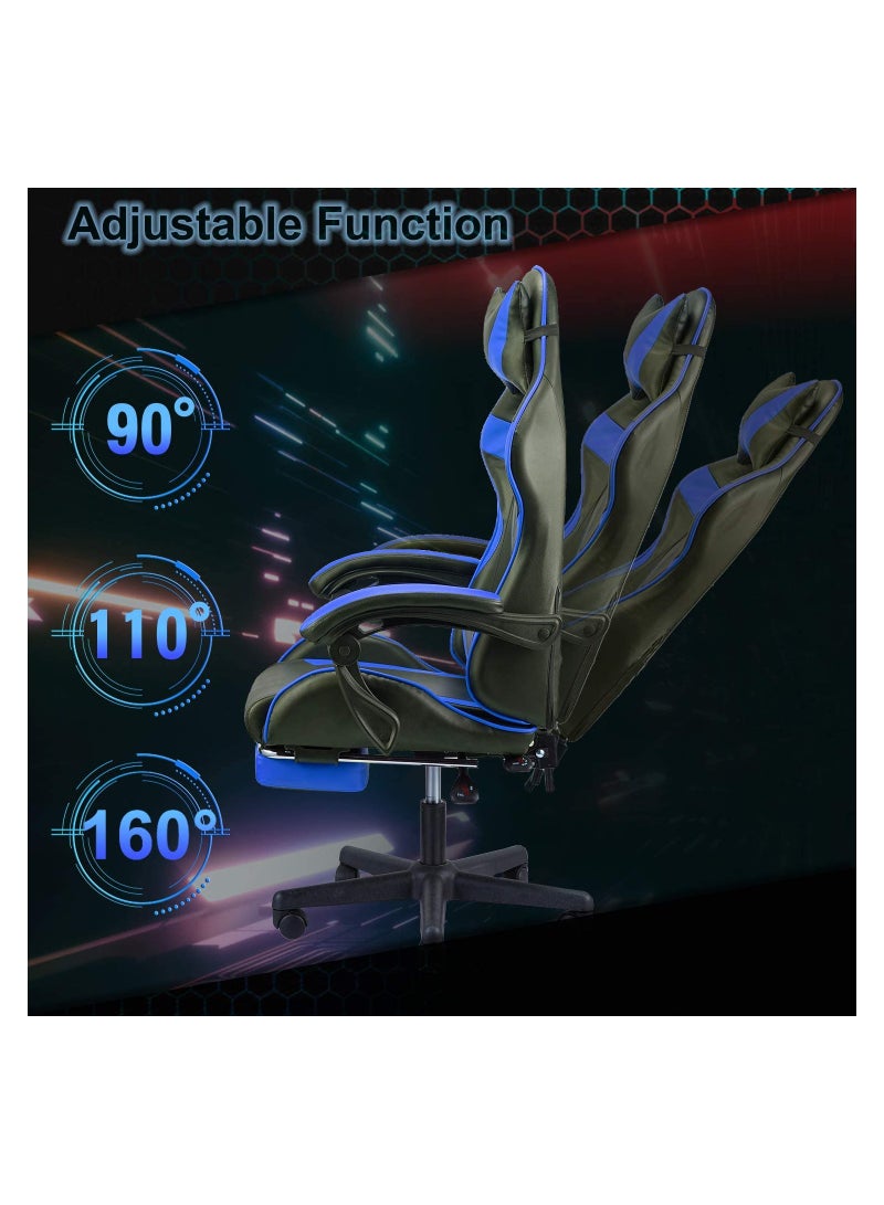 ZUIHAO Comfortable Armrest Headrest Gaming Chair with Neck and Massaging Lumbar Support Ergonomic High Back Gaming Chair Tilt and Height Adjustable Computer Chair - Image 3