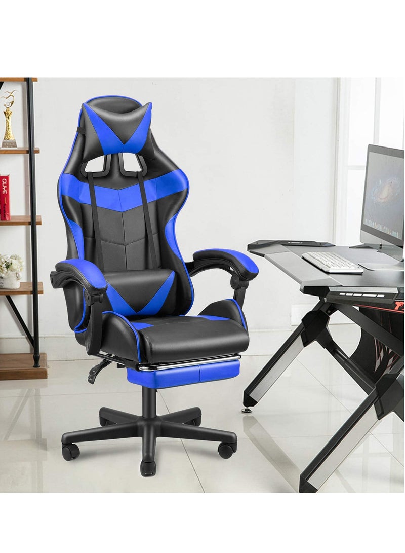 ZUIHAO Comfortable Armrest Headrest Gaming Chair with Neck and Massaging Lumbar Support Ergonomic High Back Gaming Chair Tilt and Height Adjustable Computer Chair - Image 1