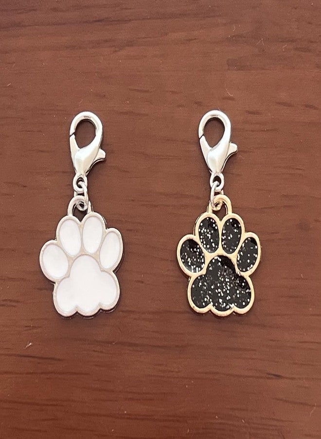 AMOBESTER 2Psc Dog Paw Clip on Charms Charms with Lobster Clasp Compatible with Charm Bracelets, Necklaces - Image 3
