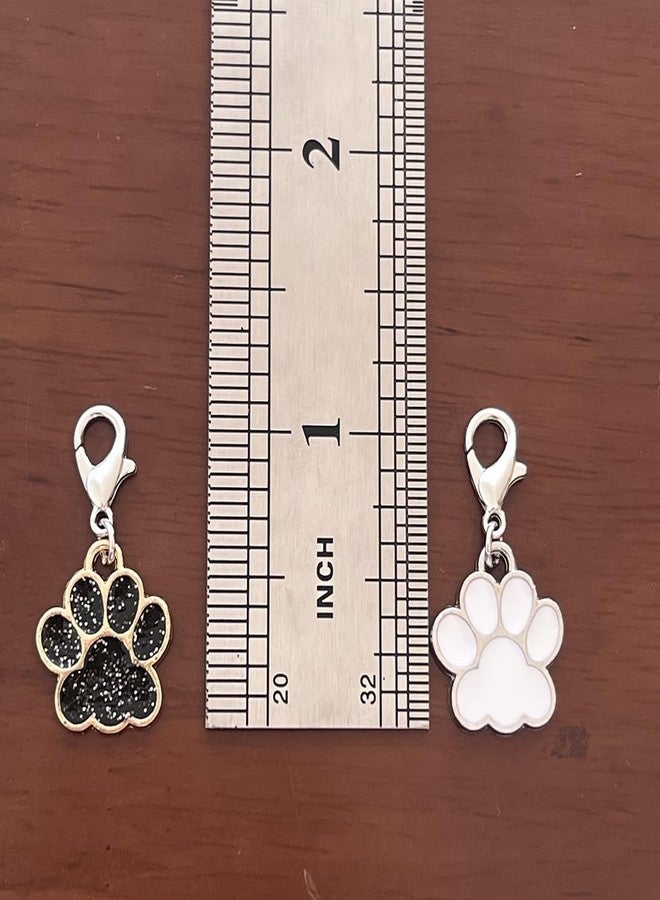 AMOBESTER 2Psc Dog Paw Clip on Charms Charms with Lobster Clasp Compatible with Charm Bracelets, Necklaces - Image 2