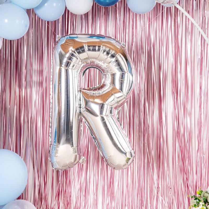 Restaurantware-Balloonify 40 Inch Letter Balloon, 1 Large Alphabet Party Balloon - Letter R, Self-Sealing, Silver Foil Mylar Balloon, Hanging Loop, Decoration For Birthday, Wedding, Or Graduation - Image 3