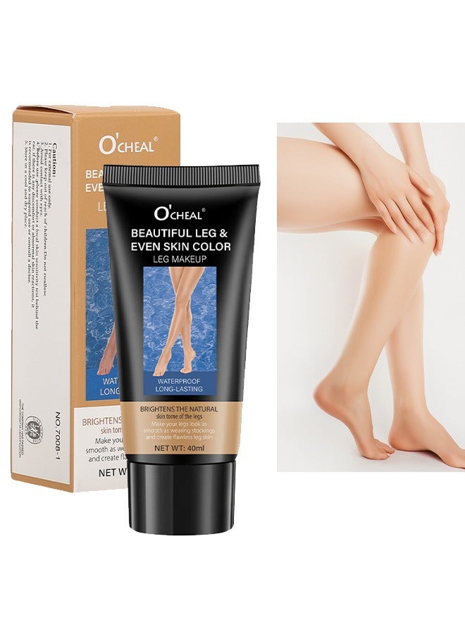 اوكيل جميل الساق وحتى لون البشرة مكياج الساق - مقاوم للماء ، لا نقل ، غطاء وريد الساق مكياج الدوالي للحرارة البشرة السوداء والساق والجسم غطاء المكياج لغطاء الوشم 40 مل - Image 1