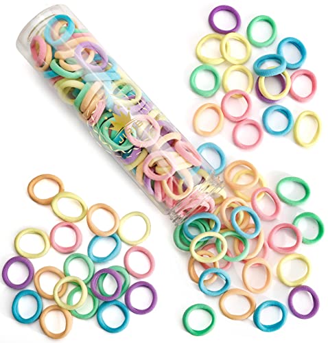 JIRIS Hair Ties for Women And Kids 100PCS Seamless Thick Cotton Hair Band Elastic Baby Hair Ties No Damage Ponytail Holder Multicolor - Image 2
