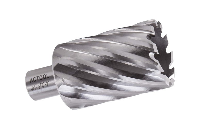 ACTOOL 1-5/8" Diameter × 2" Depth of Cut HSS ANNULAR Cutter with 3/4'' Weldon Shank - Image 1
