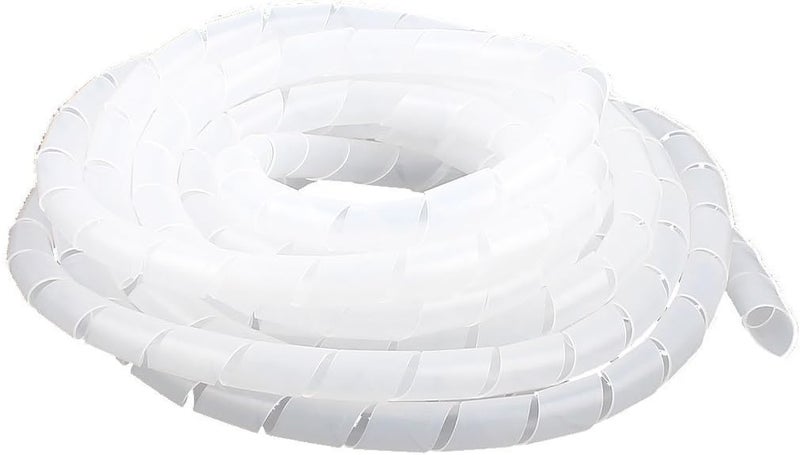 Cable Wire Organizer Manager Spiral Wrap Band, 12 mm Diameter 6M Length White - Image 1