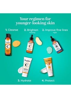 TruSkin TruSkin Face Serum Duo - Retinol Serum for Face & Vitamin C Serum - Anti Aging Skin Care Gift Set for Women - Skin Care for Bright, Smooth, & Firm Skin - 1 fl oz, 2 Bottles  - Image 4