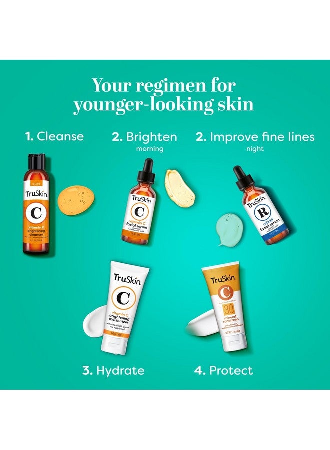 تروسكن مجموعة سيروم الوجه تروسكين ديو - سيروم الريتينول للوجه وسيروم فيتامين سي - مجموعة هدايا للعناية بالبشرة مضادة للشيخوخة للنساء - للعناية بالبشرة لبشرة مشرقة وناعمة ومشدودة - 1 أونصة سائلة، زجاجتان - Image 4