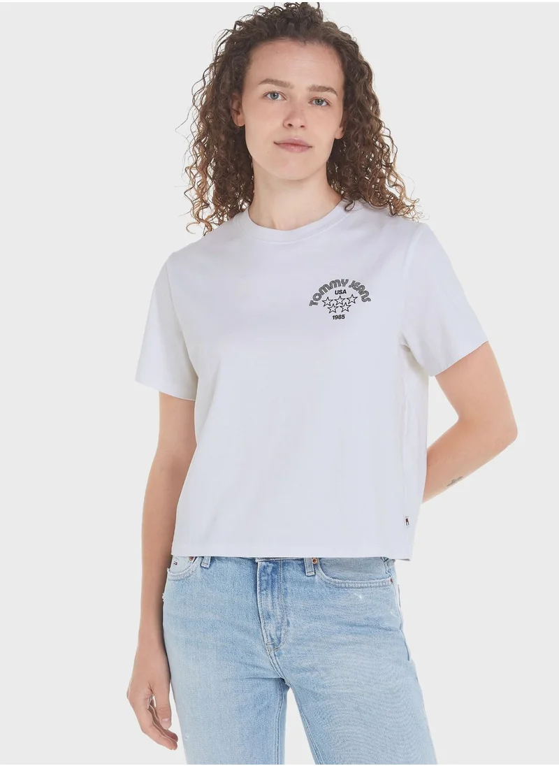 TOMMY JEANS Crew Neck Logo T-Shirt