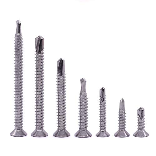 EASTLO #8 x 3/4" Flat Phillips Drive Head Self Drilling Screws for Metal, 410 Stainless Steel Sheet Metal Tek Screws, Countersunk Head, Quick Self Tappers for Indoor Outdoor, 100 pcs - Image 5