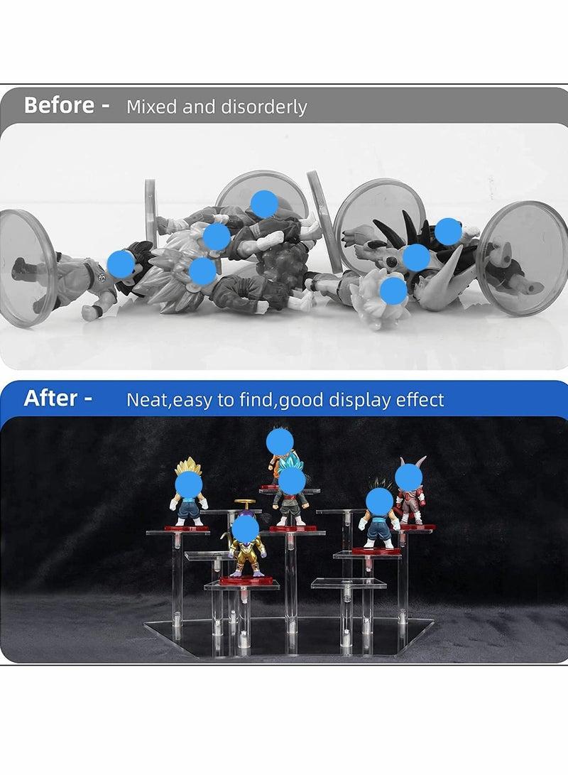 Excefore Acrylic Display Stand Risers Display Stand for Figures Collectibles, Toys and Dolls, Jewelry - Image 3
