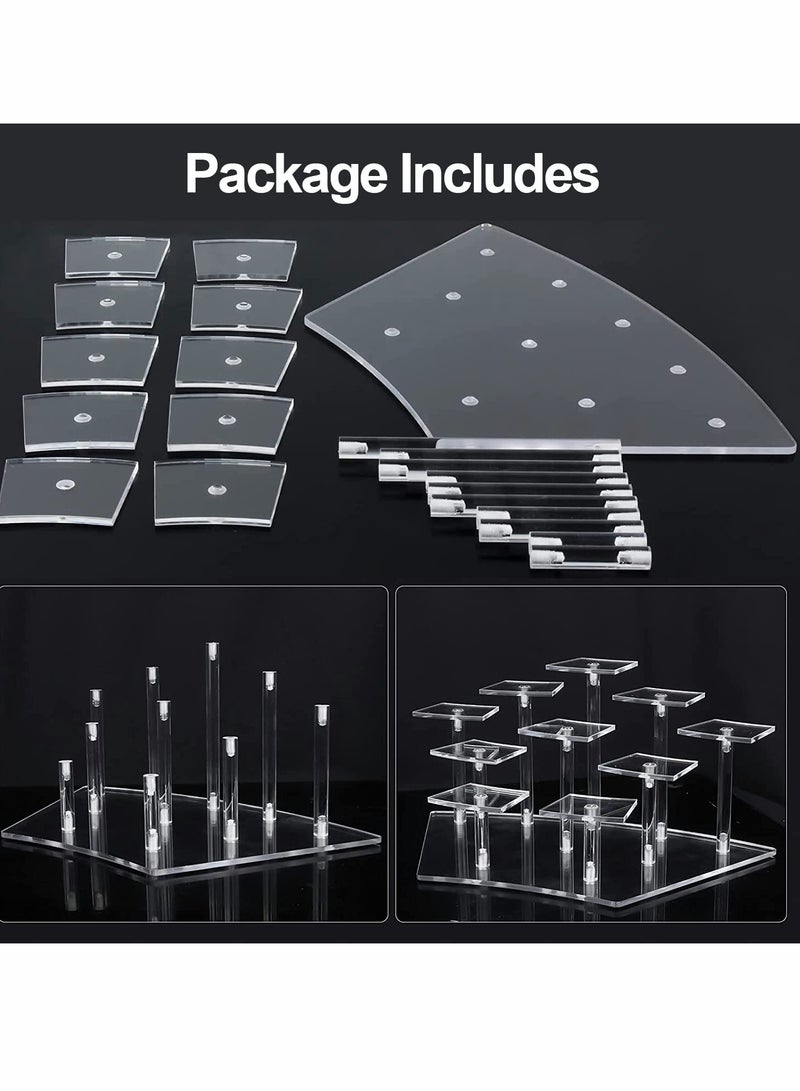 Excefore Acrylic Display Stand Risers Display Stand for Figures Collectibles, Toys and Dolls, Jewelry - Image 5