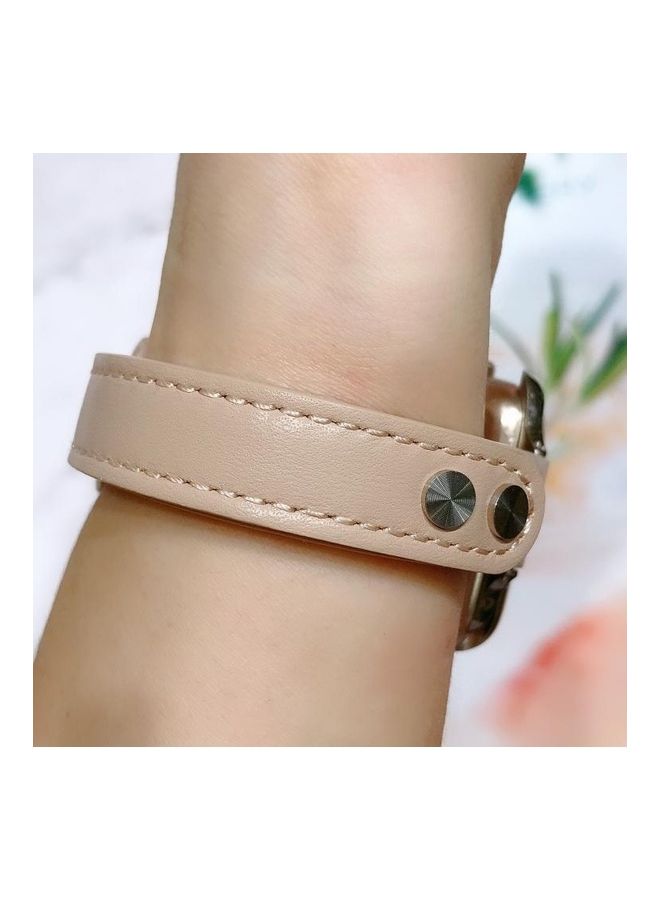 NIBEMINENT Replacement Strap Watchband For Apple Watch Series 7 45mm/6 & SE 5 4 44mm/3 2 1 42mm Brown - Image 5