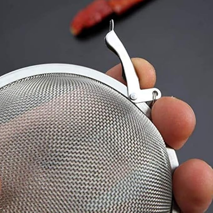 تيلاند فلتر شاي كروي متين من الفولاذ المقاوم للصدأ، حجم مثالي مناسب لأي إبريق شاي، أكواب، أكواب لنقع أوراق الشاي الأخضر والأسود العشبية، 55 سم - Image 3