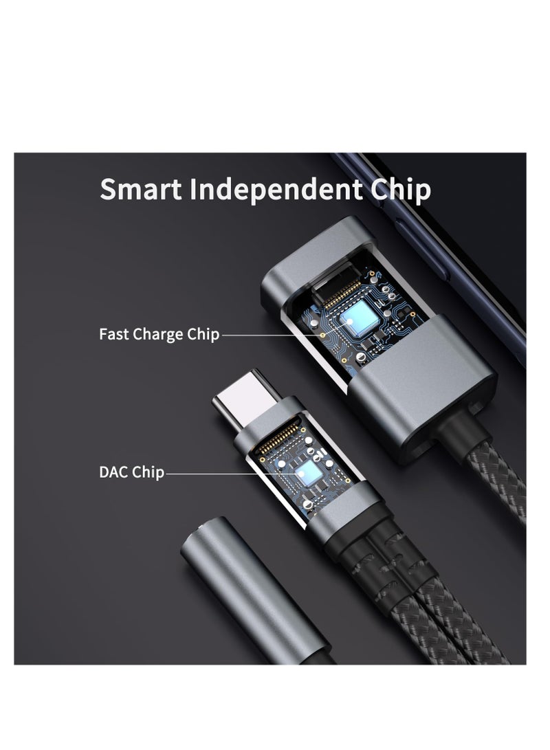 SOLARAE USB C to 3.5mm Audio Adapter with Charger, 3 in 1 USB C Earphone Jack Audio Splitter with PD Fast Charging Adapter Compatible with iPhone 15/15Pro, Galaxy S24 Ultra/S23/S22/S21, Google Pixel 8/7/6 - Image 5