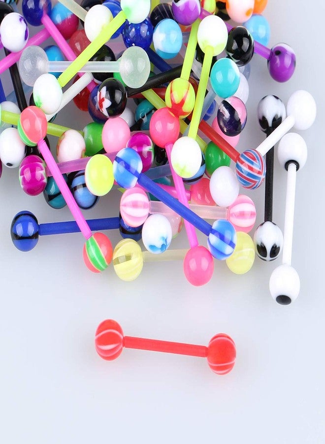 CrazyPiercing Wholesale 14g Tongue Rings Barbells Assorted Colors 110 PCS Acrylic Ball - Image 4