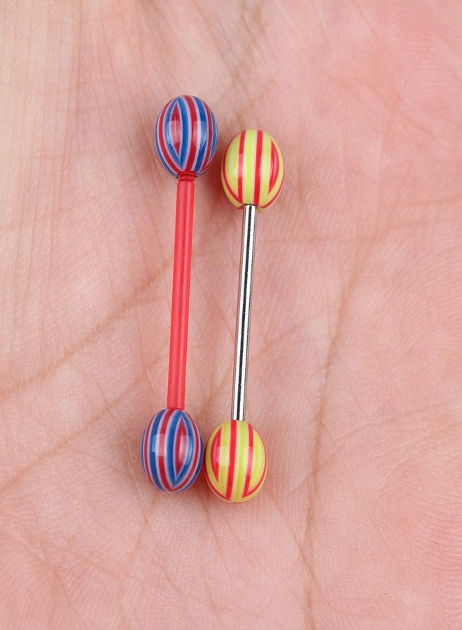CrazyPiercing Wholesale 14g Tongue Rings Barbells Assorted Colors 110 PCS Acrylic Ball - Image 3