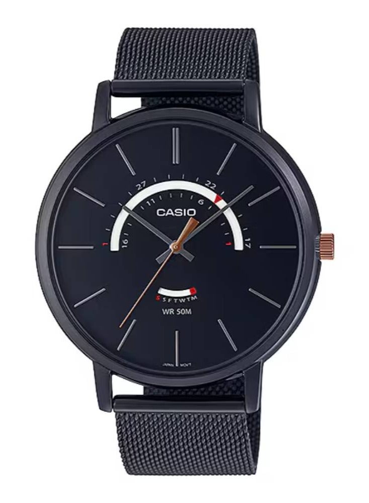 CASIO ساعة كوارتز أنالوج من الستانلس ستيل للرجال MTP-B105MB-1AV