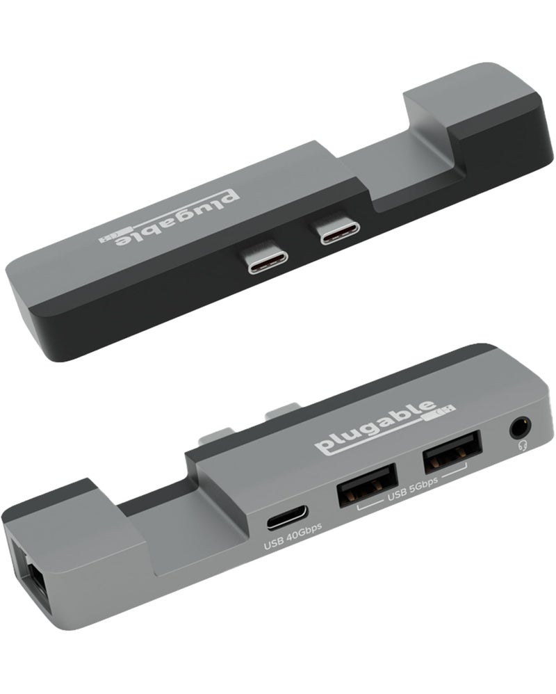 Plugable 5in1 USB C Hub for MacBook Pro Air M1M2M3M4M5 Thunderbolt 4 Compatible MagSafe Ready 40Gbps Data Gigabit Ethernet 2X USB 30 Slim Portable Adapter with PassThrough Charging - Image 2
